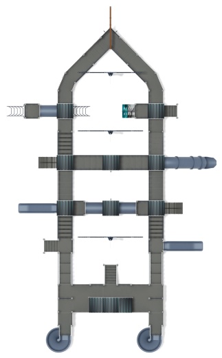 Баркентина (Лагуна) - ДИК 2.03.3.06-12 - Игровой комплекс (Винтовой скат) H=1200, Н=1500, Н=2000