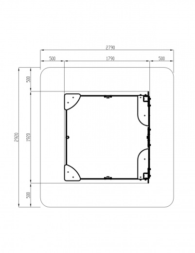 Песочница средняя с ограждением Королевство - ИО 5.15.01-01