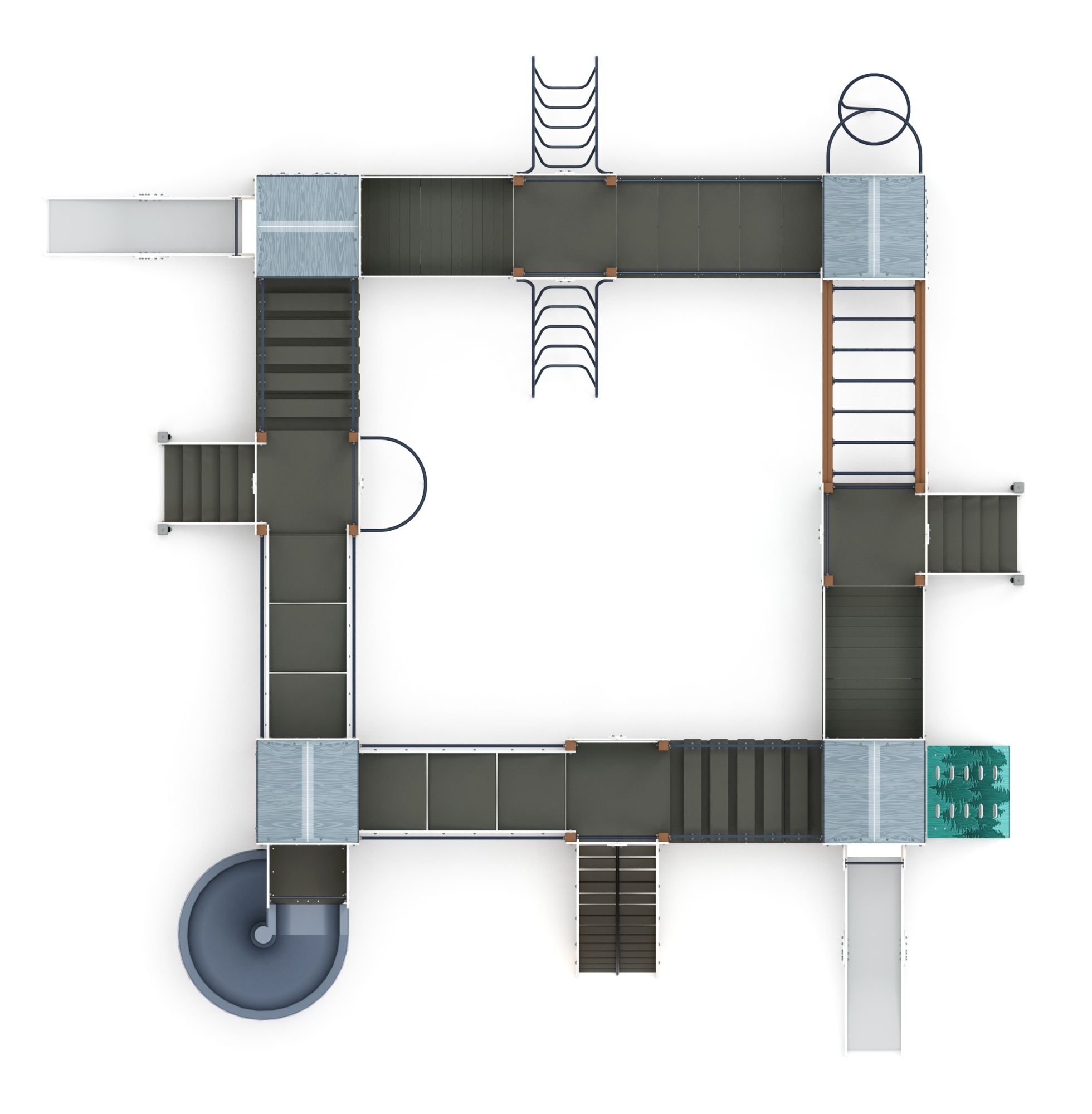 Остров детства (Тайга) - ДИК 2.01.8.02-03 - Игровой комплекс H=1200 H=2000