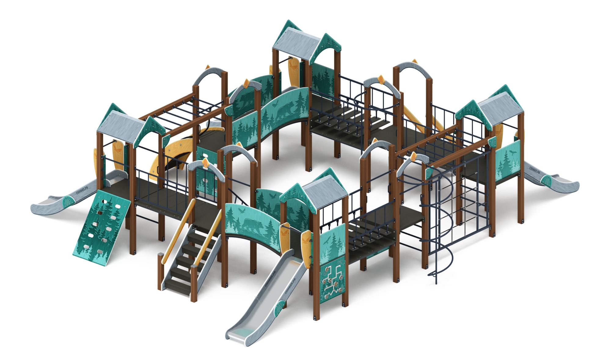 Остров детства (Тайга) - ДИК 2.01.8.01-03 - Игровой комплекс H=1200