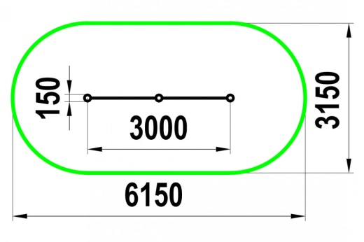 Турник разноуровневый двойной W-02-007