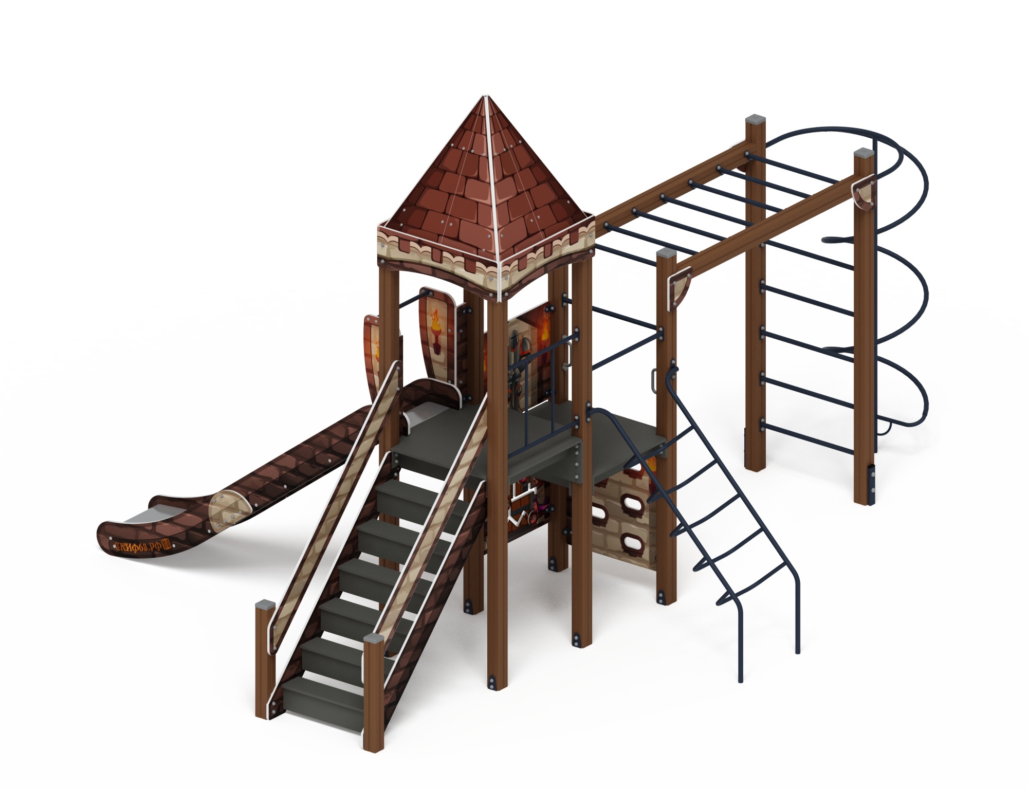 Замок (Средневековый) - ДИК 2.18.03-02 - Игровой комплекс H=1500