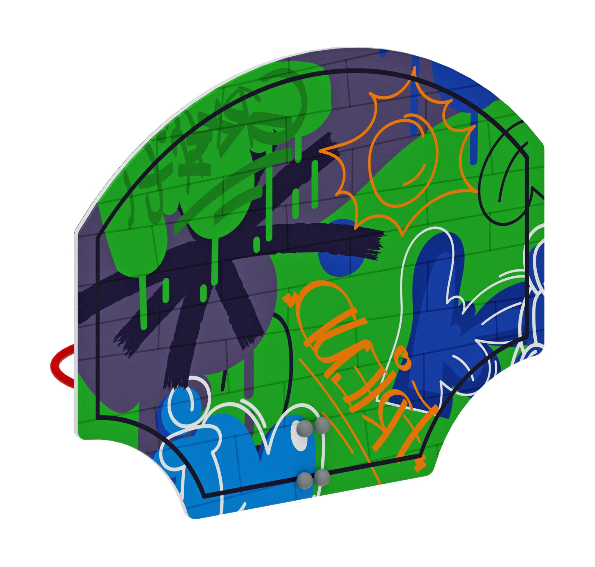 Щит баскетбольный мини (Граффити) - СО 1.70.02-03