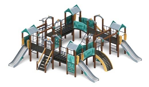 Остров детства (Тайга) - ДИК 2.01.8.01-03 - Игровой комплекс H=1200