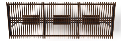 Пергола тент с качелями (наклоная) - МФ 78.03.03-01 /без поликарбоната/