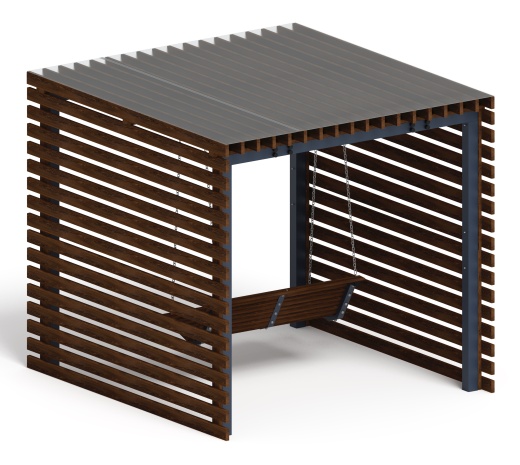 Пергола беседка с качелями - МФ 78.01.01 /с поликарбонатом/