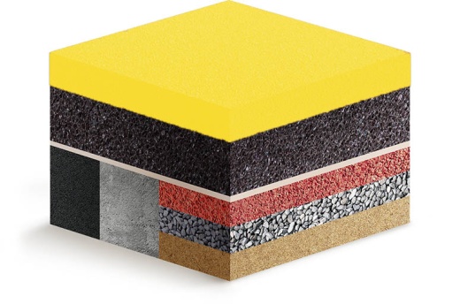 Покрытие из резиновой крошки Sport Comfort желтое