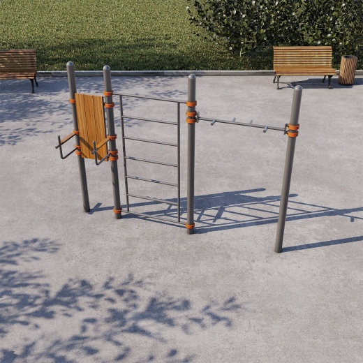 Вертикальный пресс, шведская стенка и турник "Молот" СВС-60