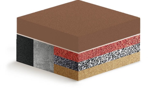 Покрытие из каучуковой крошки Walk Select коричневое