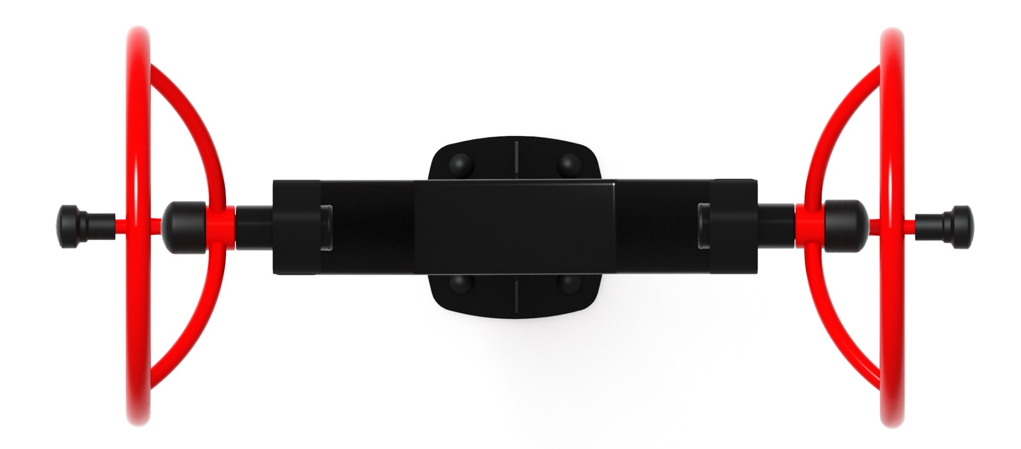 Рули (положение стоя) красный - Уличный тренажер - СТ 105-11