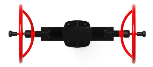 Рули (положение стоя) красный - Уличный тренажер - СТ 105-11