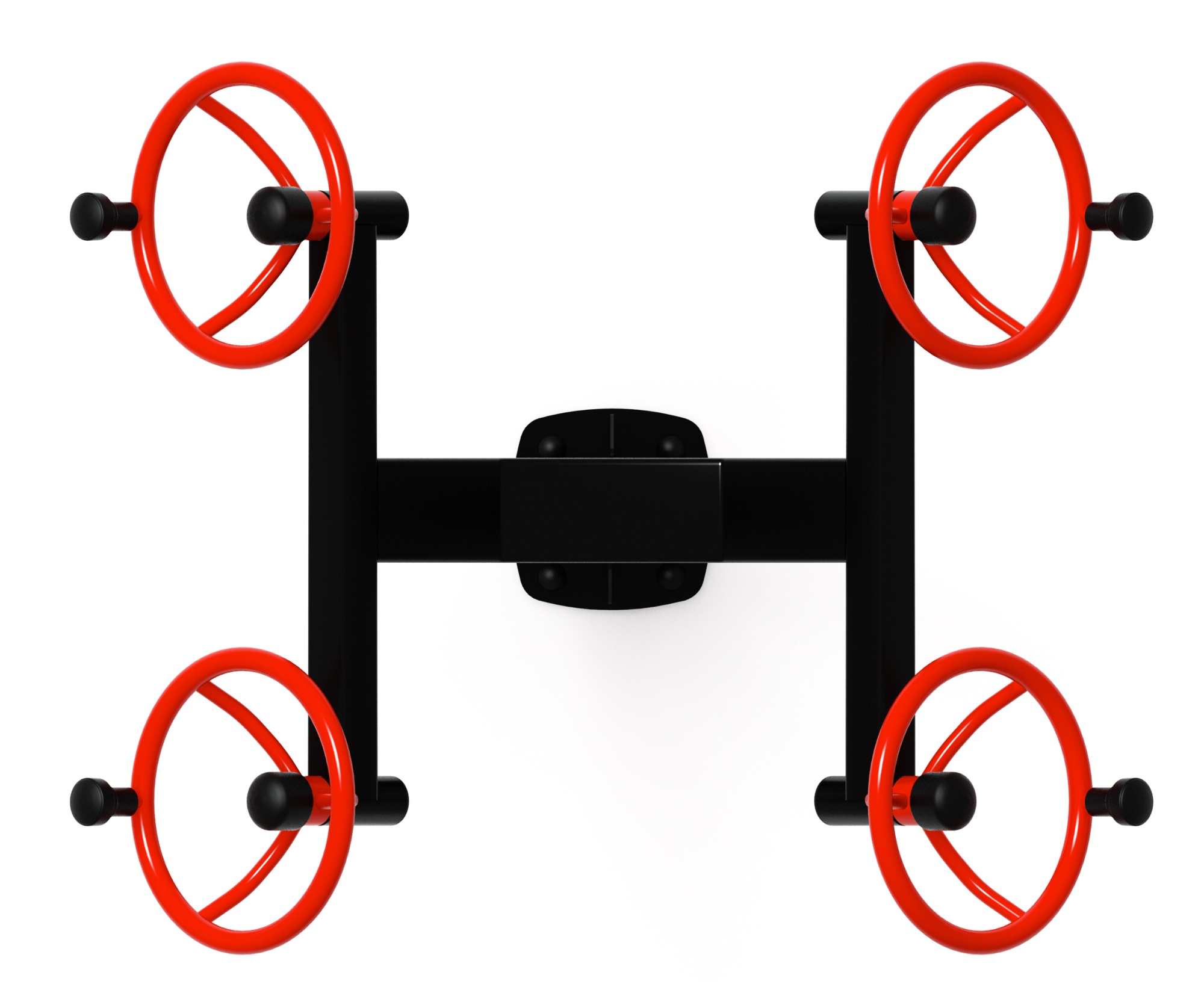 Рули (положение сидя) красный - Уличный тренажер - СТ 102-11