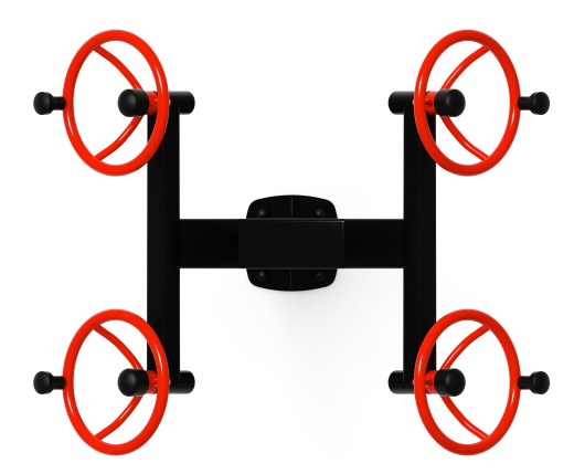 Рули (положение сидя) красный - Уличный тренажер - СТ 102-11