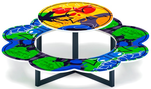 Столик детский Ромашка (граффити) МФ 31.01.10-03