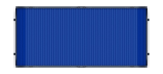 Навес контейнерной площадки для мусора (синий) (2 секции) (под анкера) МФ 55.01.02-03