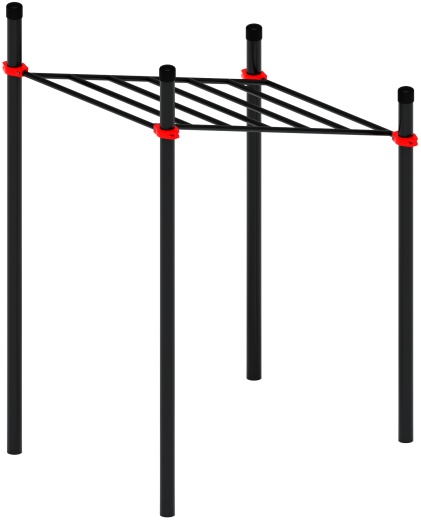 Воркаут ЛОВ 108 красный ВТ 102.07-01