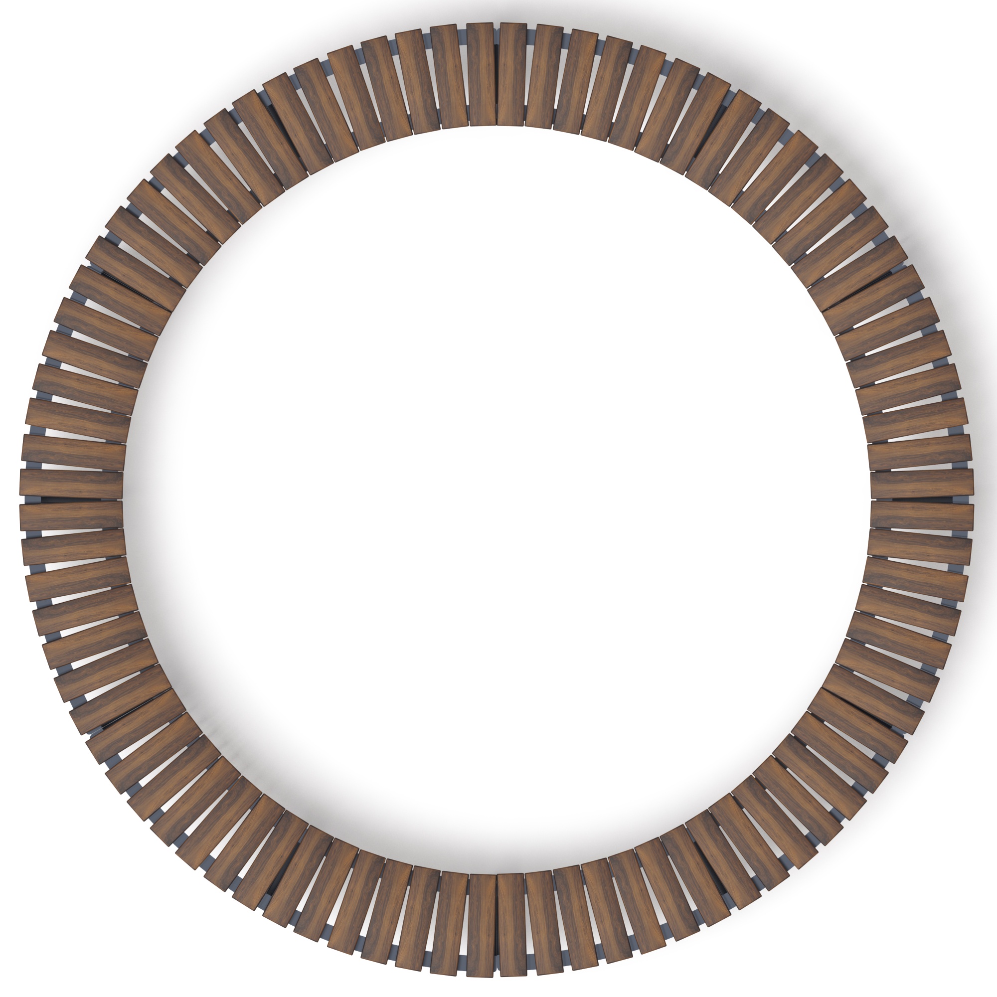 Модульная скамья радиальная (темный дуб) МФ 42.01.26