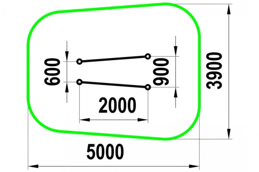 Брусья для отжимания, не параллельные W-03-004