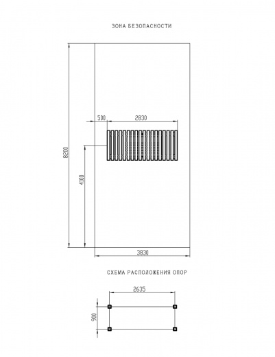 Пергола с качелями (СКИФ) - МФ 78.06.01-01 /без поликарбоната/