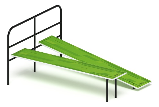 Скамья для пресса двойная (зеленый) - СО 2.40.04-02
