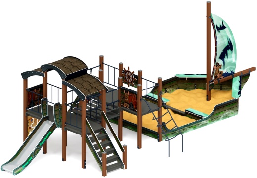 Парусник (Летучий Голландец) - ДИК 2.03.3.02-04 - Игровой комплекс Н=1200