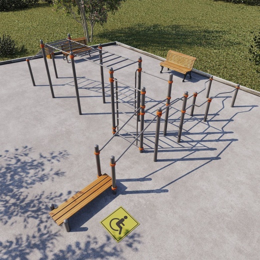 Спортивный комплекс, адаптированный для инвалидов-колясочников СВС-131-М