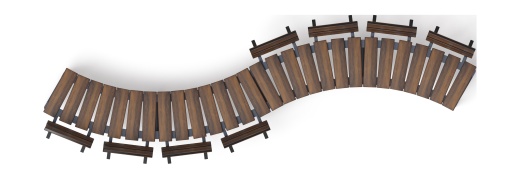 Модульная скамья радиальная (темный дуб) МФ 42.01.22