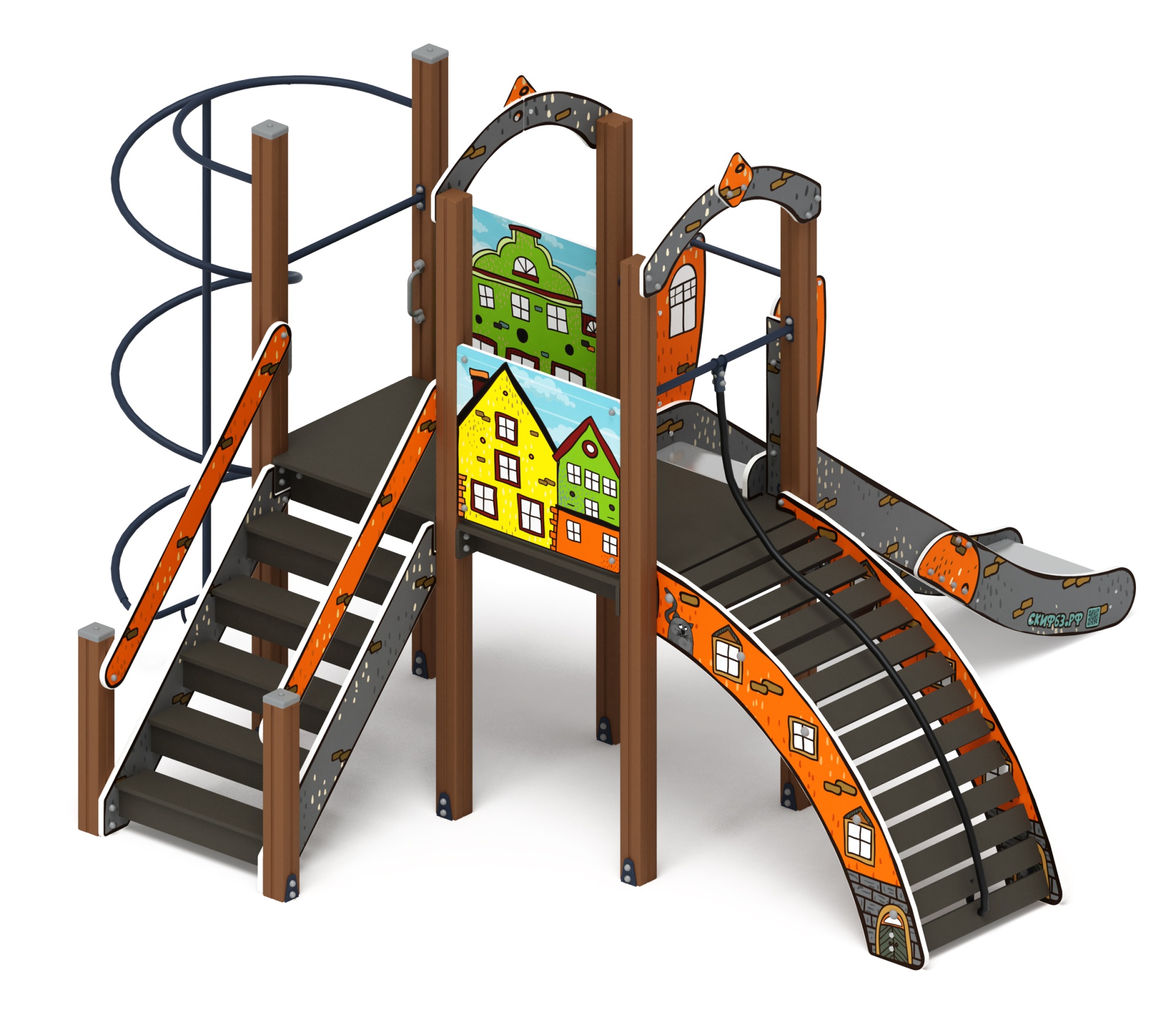 Играйте с нами (Город) - ДИК 2.01.1.02-01 - Игровой комплекс H=1200