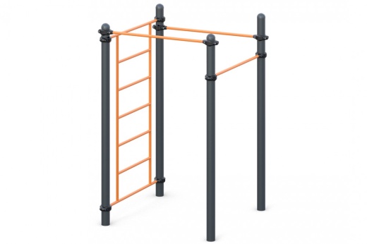 Три разноуровневых турника, шведская стенка W-02-019