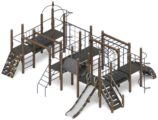 Спорт (Техно-оранжевый) - ДИК 2.06.01-02 - Игровой комплекс H=1200