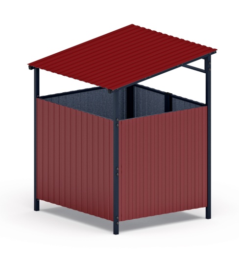 Навес контейнерной площадки для мусора (1 секция) МФ 55.02.02.1-04