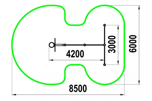 Три турника классического хвата, баскетбольная стойка, шведская стенка W-06-003