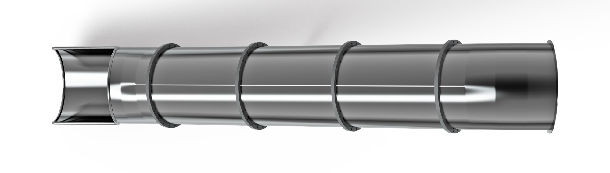 Горка тоннельная прямая 2000 нержавеющая сталь SNSР 2000.764