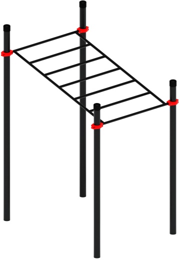 Воркаут ЛОВ 108 красный ВТ 102.07-01