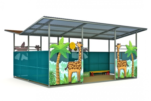 Теневой навес двойной (48м2) ТН-2-8х6