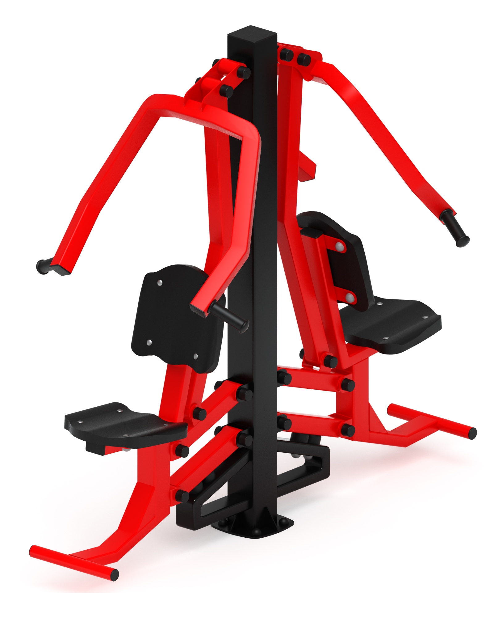 Жим от груди двойной (красный) - Уличный тренажер двойной - СТ 030-11