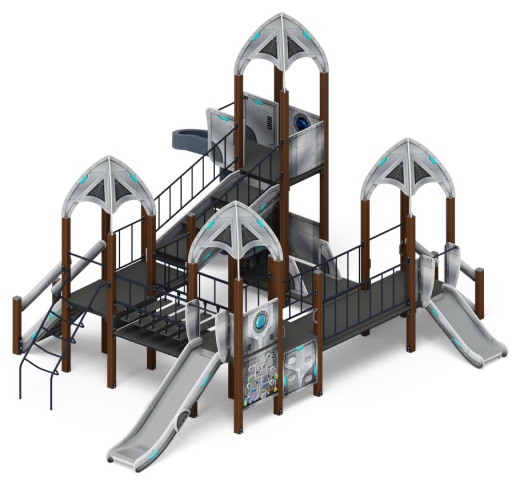Космопорт (Серый) - ДИК 2.14.02-01 - Игровой комплекс H=750 H=1200 H=2000