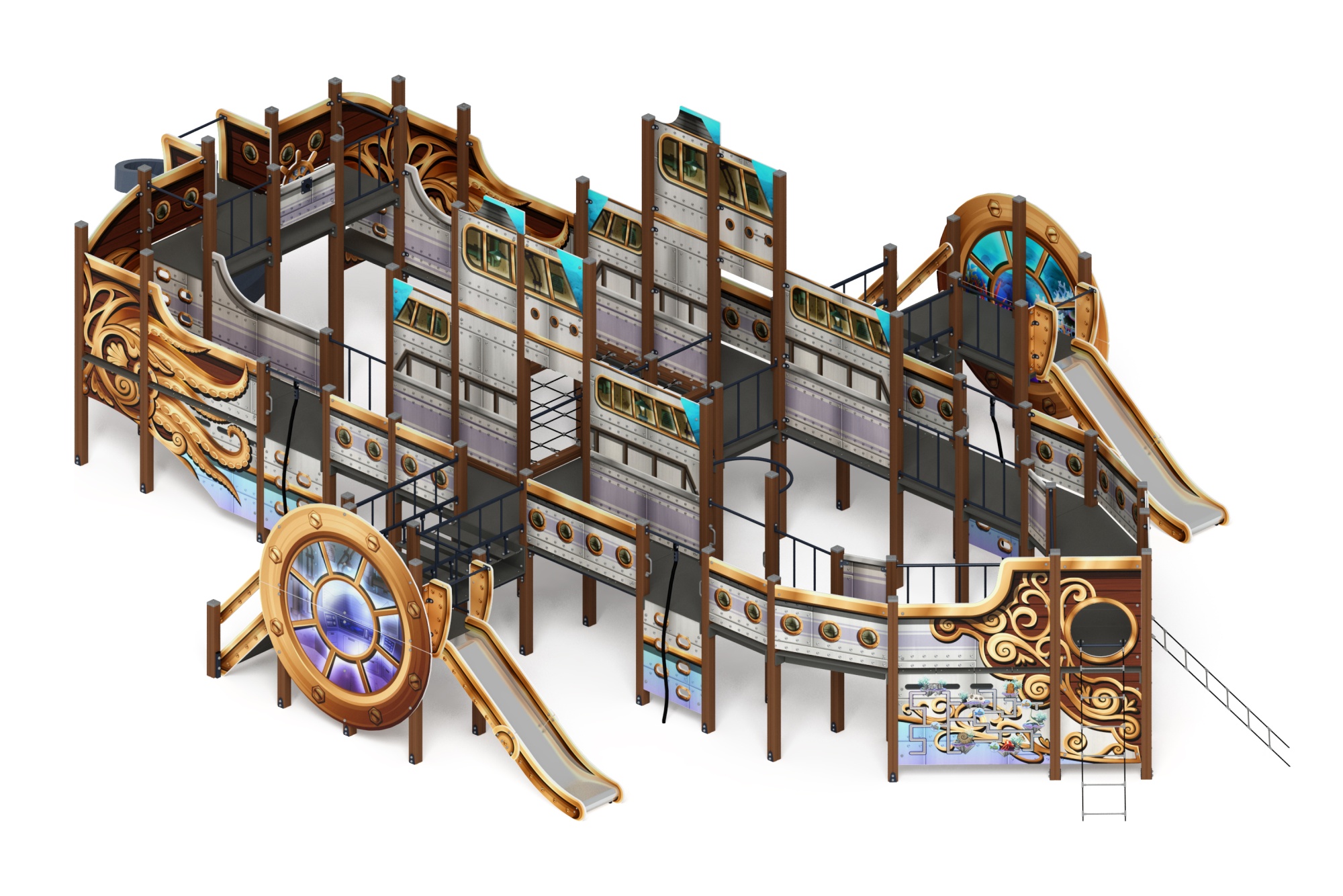 Пароход (Немо)  - ДИК 2.03.3.05-02 - Игровой комплекс H=1200 H=2000