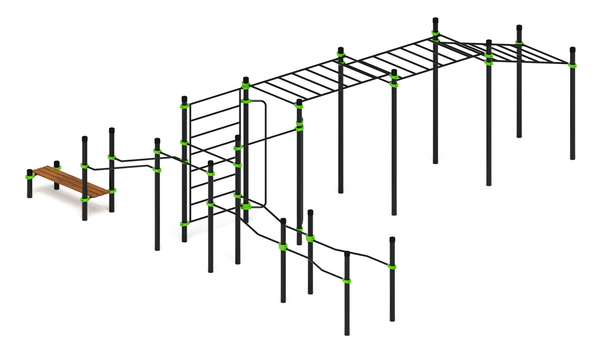 Воркаут ЛОВ 108 зеленый ВТ 102.19-02