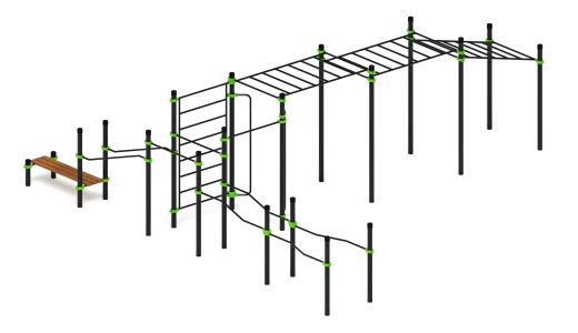 Воркаут ЛОВ 108 зеленый ВТ 102.19-02