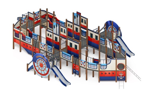 Пароход (Морской стиль) - ДИК 2.03.3.05-01 - Игровой комплекс H=1200 H=2000