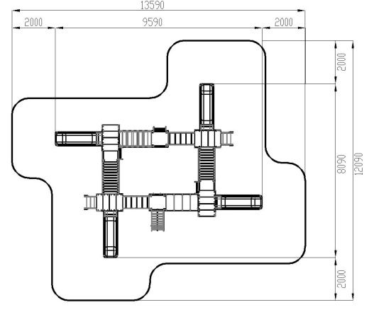В гостях у сказки горка пластиковая Н 900 ДИК 1.05.01-28