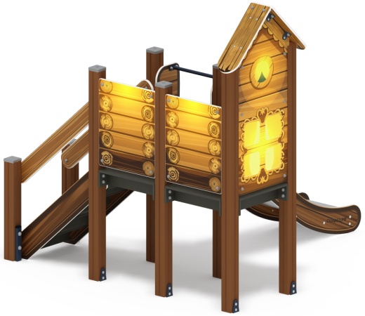 Горка с домиком - ИО 41.01.05-02 - (ЭКО) H=900