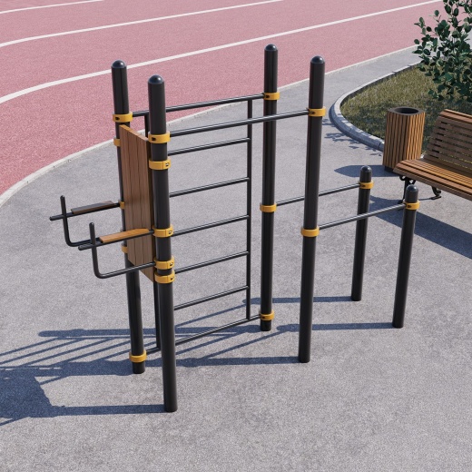 Турник, брусья, вертикальный пресс, шведская стенка СВС-68-П Premium