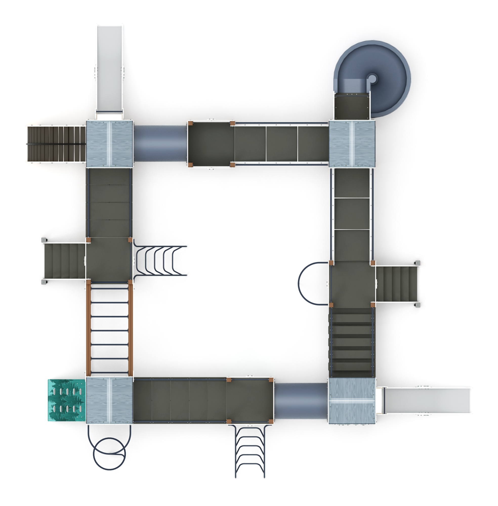 Остров детства (Тайга) - ДИК 2.01.8.02-23 - Игровой комплекс H=1200 H=2000