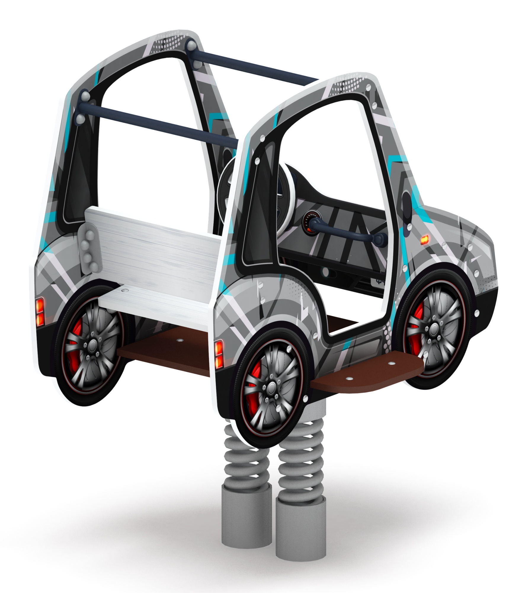 Машинка - Качалка на пружине двухместная машинка - ИО 23.03.01-04