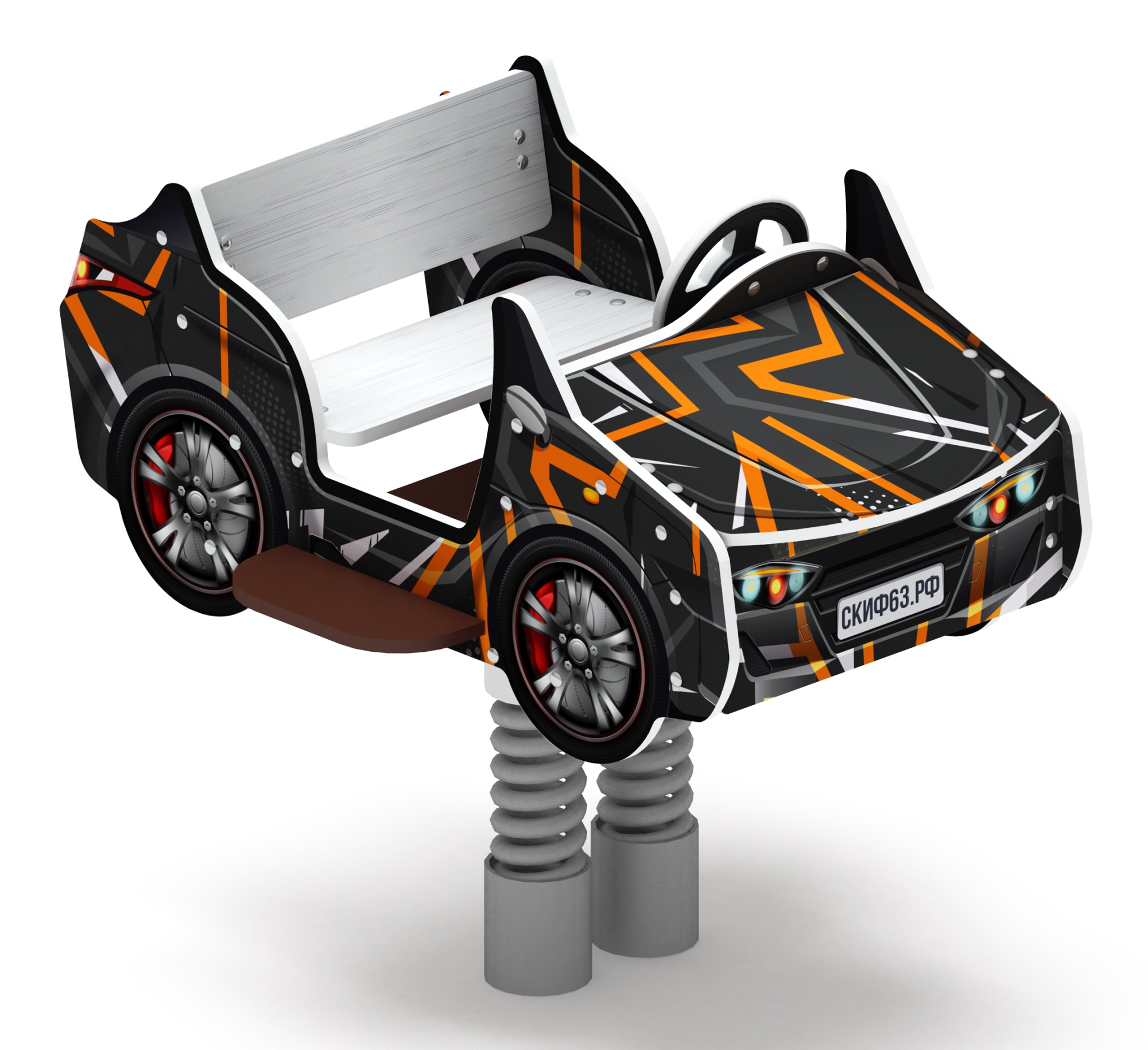 Кабриолет - Качалка на пружине двухместная машинка - ИО 23.03.02-05