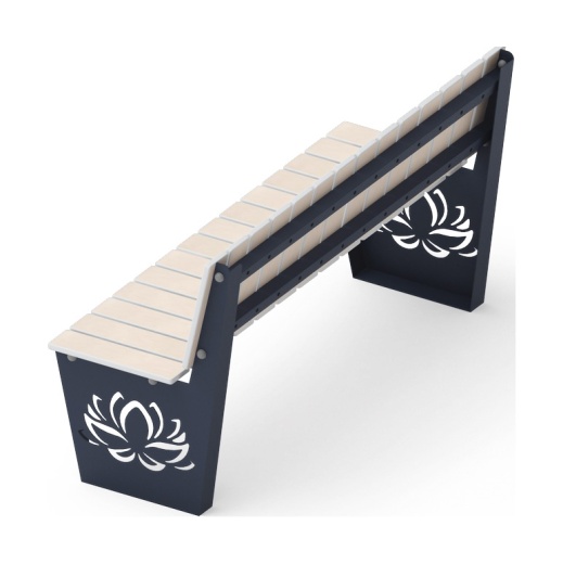 Скамья Лотос - МФ 42.02.01-01 (Светлый дуб)  (под анкера)