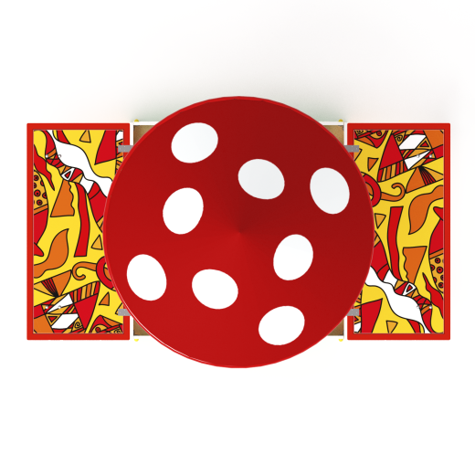 Песочница с крышкой средняя и навесом Грибок (Рыбы) - ИО 5.01.10-04