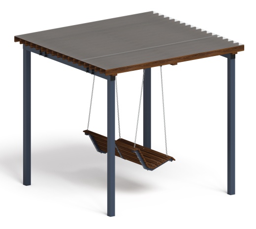 Пергола тент с качелями - МФ 78.02.01 /с поликарбонатом/